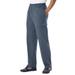 Men's Big & Tall Lightweight Jersey Cargo Sweatpants by KingSize in Heather Slate Blue (Size 8XL)