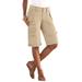 Plus Size Women's Cargo Shorts by Roaman's in Sandy Beige (Size 22 W)