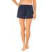 Plus Size Women's Wide-Band Swim Short by Swim 365 in Navy (Size 16) Swimsuit Bottoms