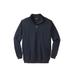 Men's Big & Tall Quarter Zip Sweater Fleece by KingSize in Slate Blue Marl (Size 2XL)