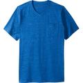 Men's Big & Tall Shrink-Less™ Lightweight Longer-Length V-neck T-shirt by KingSize in Royal Blue Heather (Size 8XL)