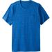 Men's Big & Tall Shrink-Less™ Lightweight Longer-Length V-neck T-shirt by KingSize in Royal Blue Heather (Size 8XL)