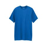 Men's Big & Tall Shrink-Less™ Lightweight Longer-Length Crewneck Pocket T-Shirt by KingSize in Royal Blue (Size 9XL)