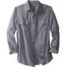Men's Big & Tall Boulder Creek® Long Sleeve Denim and Twill Shirt by Boulder Creek in Steel (Size 5XL)