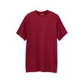 Men's Big & Tall Shrink-Less™ Lightweight Longer-Length Crewneck Pocket T-Shirt by KingSize in Rich Burgundy (Size 9XL)