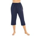 Plus Size Women's Taslon® Cover Up Capri Pant by Swim 365 in Navy (Size 26/28)