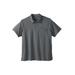 Men's Big & Tall Heavyweight Jersey Polo Shirt by KingSize in Steel (Size 6XL)