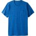 Men's Big & Tall Shrink-Less™ Lightweight Longer-Length V-neck T-shirt by KingSize in Royal Blue Heather (Size 5XL)