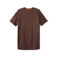 Men's Big & Tall Heavyweight Longer-Length Pocket Crewneck T-Shirt by Boulder Creek in Dark Brown (Size 4XL)