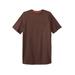 Men's Big & Tall Heavyweight Longer-Length Pocket Crewneck T-Shirt by Boulder Creek in Dark Brown (Size 4XL)