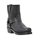 Wide Width Men's Dingo 7" Harness Side Zip Boots by Dingo in Black (Size 10 1/2 W)