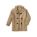 Men's Big & Tall Toggle Parka Coat by KingSize in Camel (Size 3XL)