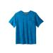 Men's Big & Tall Boulder Creek® Heavyweight Crewneck Pocket T-Shirt by Boulder Creek in Classic Teal Marl (Size XL)