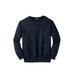 Men's Big & Tall Fleece Crewneck Sweatshirt by KingSize in Black (Size 3XL)