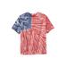 Men's Big & Tall Lightweight Tie-Dye Crewneck Tee by KingSize in American Flag Tie Dye (Size 4XL)