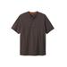 Men's Big & Tall Boulder Creek® Heavyweight Short-Sleeve Henley Shirt by Boulder Creek in Dark Brown (Size 8XL)