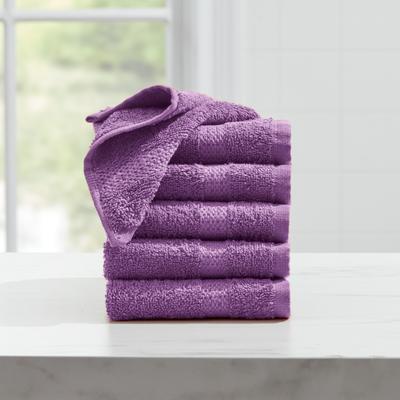 BH Studio 6-Pc. Washcloth Set by BH Studio in Grape Towel
