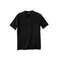 Men's Big & Tall Shrink-Less™ Lightweight V-Neck Pocket T-Shirt by KingSize in Black (Size 6XL)