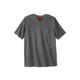 Men's Big & Tall Boulder Creek® Heavyweight Pocket V-Neck Tee by Boulder Creek in Steel (Size 4XL)