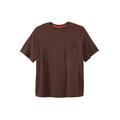 Men's Big & Tall Boulder Creek® Heavyweight Crewneck Pocket T-Shirt by Boulder Creek in Dark Brown (Size 8XL)