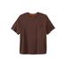 Men's Big & Tall Boulder Creek® Heavyweight Crewneck Pocket T-Shirt by Boulder Creek in Dark Brown (Size 8XL)