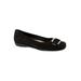 Women's Sizzle Signature Leather Ballet Flat by Trotters® in Black Suede (Size 10 1/2 M)