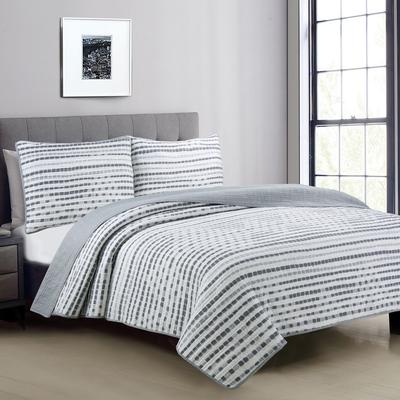 Nara Quilt Set by American Home Fashion in Gray (Size TWIN)