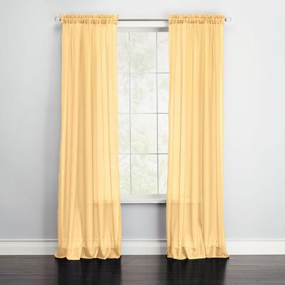 BH Studio Sheer Voile Rod-Pocket Panel Pair by BH Studio in Daffodil (Size 120