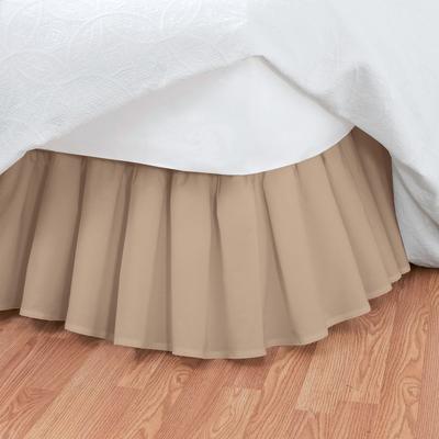 Magic Ruffle Bedskirt by BrylaneHome in Mocha (Size QUEEN)