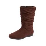 Extra Wide Width Women's The Aneela Wide Calf Boot by Comfortview in Brown (Size 10 WW)