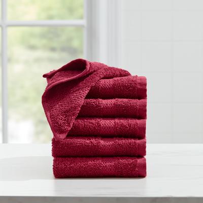 BH Studio 6-Pc. Washcloth Set by BH Studio in Crimson Towel