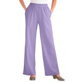 Plus Size Women's 7-Day Knit Wide-Leg Pant by Woman Within in Soft Iris (Size 6X)