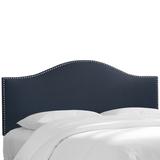 Ashland Nail Button Headboard by Skyline Furniture in Linen Navy (Size FULL)
