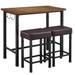 Austin Three Piece Pub Set by Linon Home Décor in Brown Black