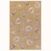 Liora Manne Carmel Shells Indoor/Outdoor Rug Aqua 23"X7'6" by Brylane Home in Sand (Size 7'10"X9'10")