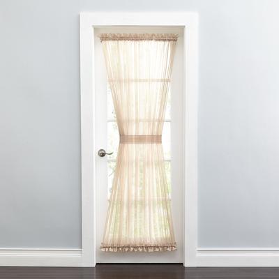 Wide Width BH Studio Sheer Voile Door Panel With Tiebacks by BH Studio in Ecru (Size 60