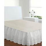 Fresh Ideas Ruffled Eyelet 18" Bed Skirt, Twin by Levinsohn Textiles in White (Size FULL)