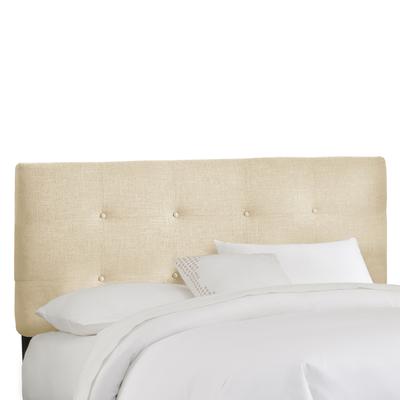 Roscoe Tufted Headboard by Skyline Furniture in Twill Natural (Size QUEEN)
