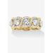 Yellow Gold over Sterling Silver Eternity Bridal Ring Cubic Zirconia by PalmBeach Jewelry in Gold (Size 8)