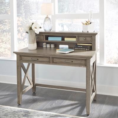 Mountain Lodge Student Desk with Hutch by Homestyles in Multi Gray