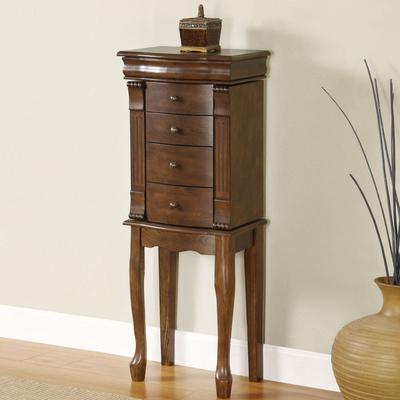 Athenian Jewelry Armoire by Linon Home Décor in Walnut