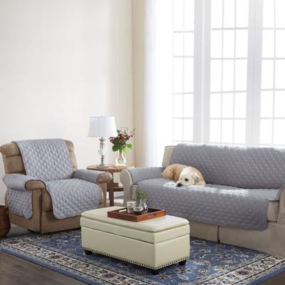 BH Studio Water-Repellent Microfiber Sofa Protector by BH Studio in Gray Slipcover