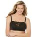 Plus Size Women's Lace Wireless Cami Bra by Comfort Choice in Black (Size 52 B)