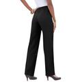 Plus Size Women's Classic Bend Over® Pant by Roaman's in Black (Size 18 T) Pull On Slacks