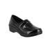 Extra Wide Width Women's Lyndee Slip-Ons by Easy Works by Easy Street® in Black Patent (Size 9 WW)