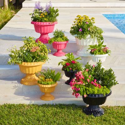 Set of 2 Urn Planters by BrylaneHome in Pink