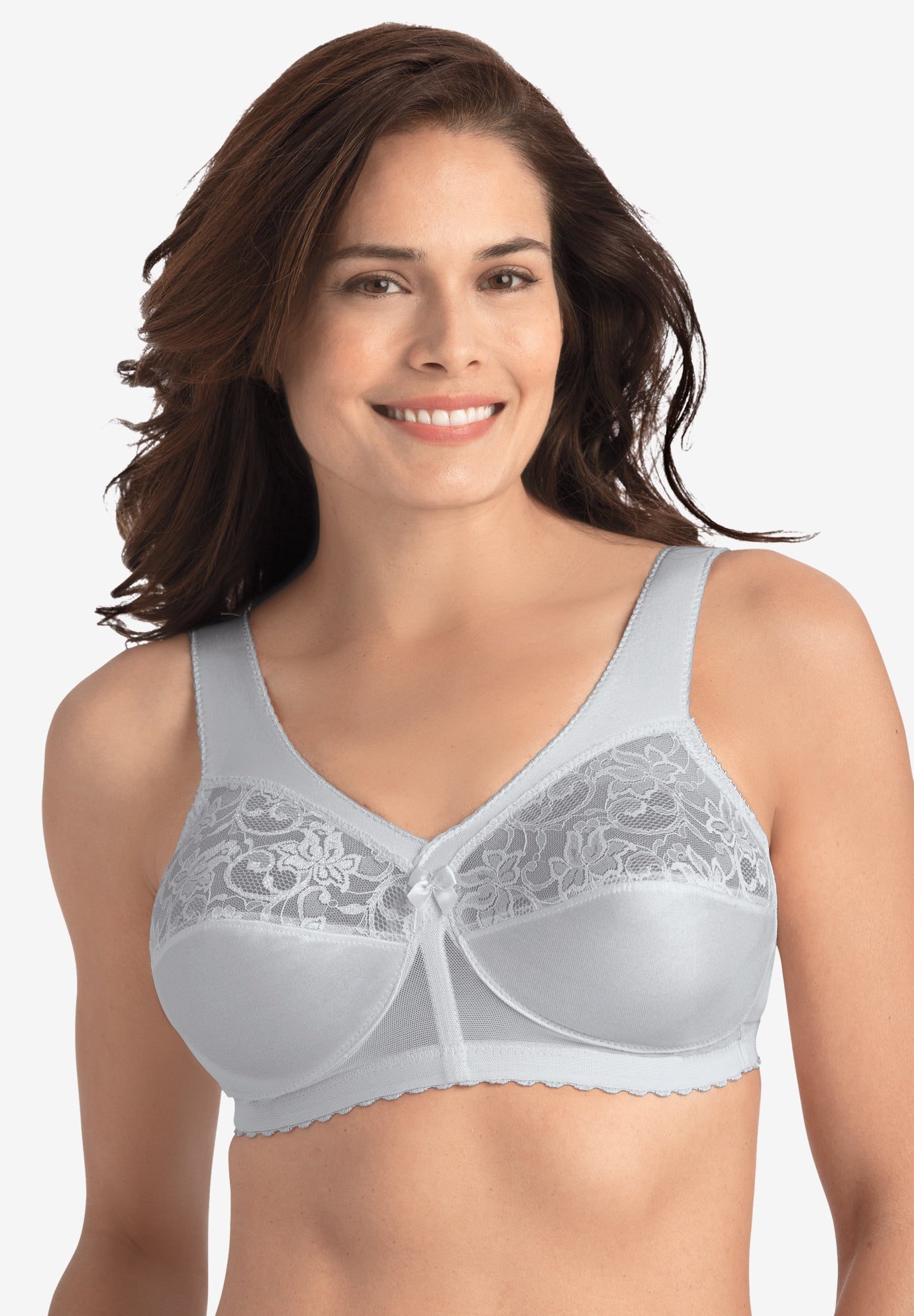 Plus Size Women's Glamorise® Magic Lift® Support Wireless Bra 1000 by Glamorise in Soft Gray (Size 46 DD)