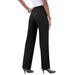 Plus Size Women's Classic Bend Over® Pant by Roaman's in Black (Size 28 WP) Pull On Slacks