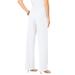 Plus Size Women's Wide-Leg Bend Over® Pant by Roaman's in White (Size 26 W)