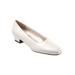 Women's Doris Leather Pump by Trotters® in White Pearl Leather (Size 7 M)